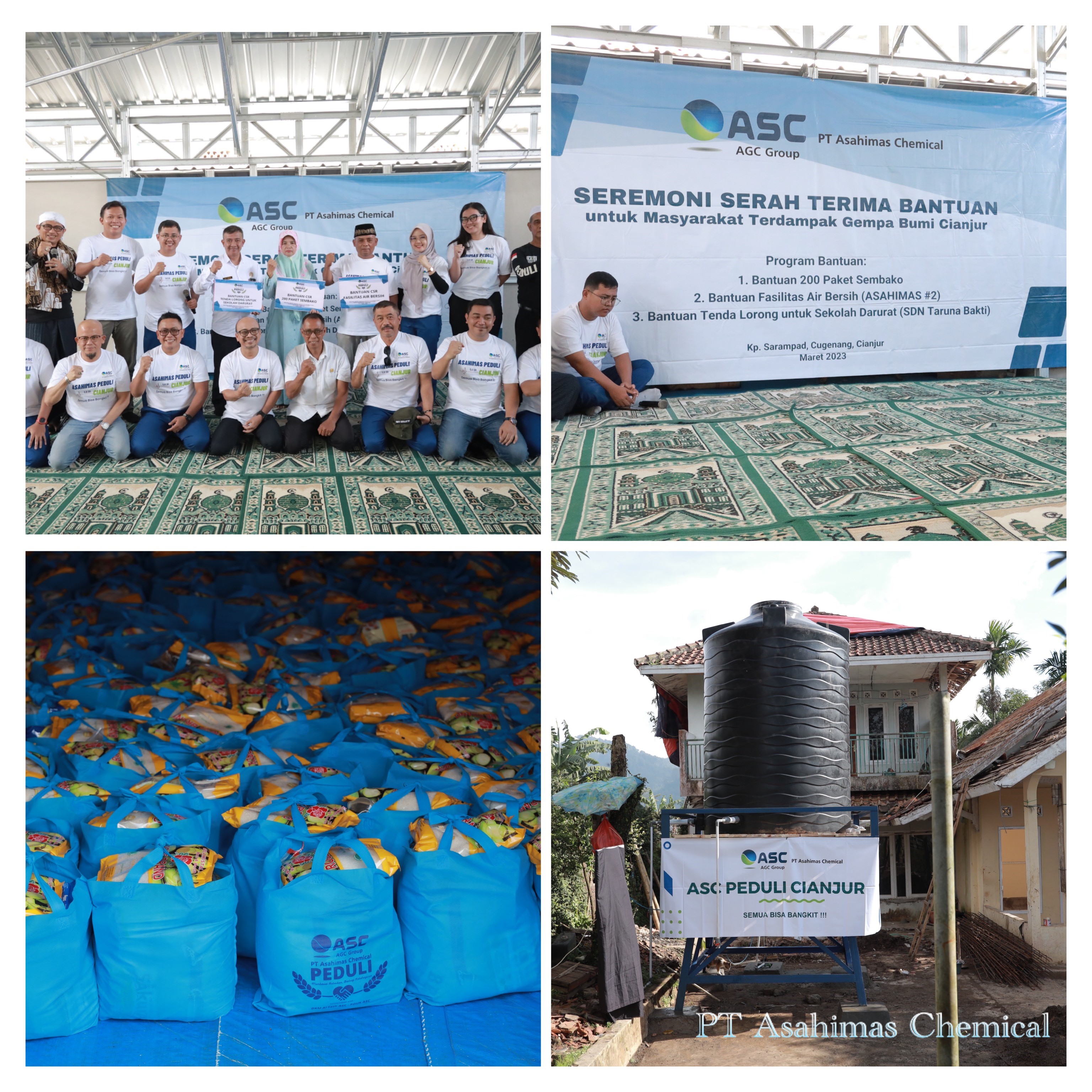 PT Asahimas Chemical Builds Clean Water Facilities for Cianjur Earthquake Victims.