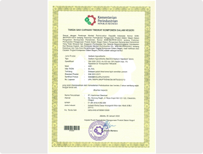 TKDN Certificate(NaClO)